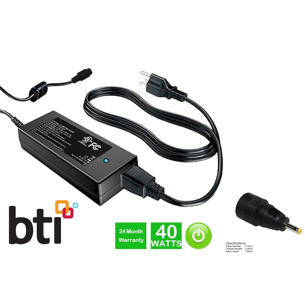 Battery Technology Ac Adapter For Samsung Chromebook Models (Includes Xe303C12) 12V 40W AC-1240130 - main